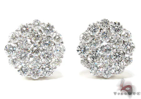 RINA - For Him FACTORY Flower Diamond Stud Earrings 21049 in Rose Gold – Earrings