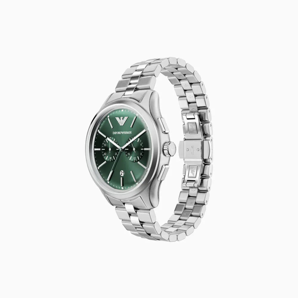 Emporio Armani Chronograph Quartz 42mm Mens Watch Green detail 2