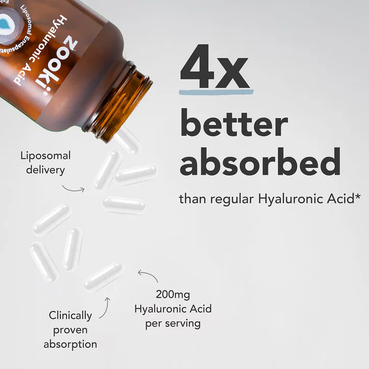 Zooki Liposomal Hyaluronic Acid 200mg Capsules - 30 Day Supply, additional product view 2