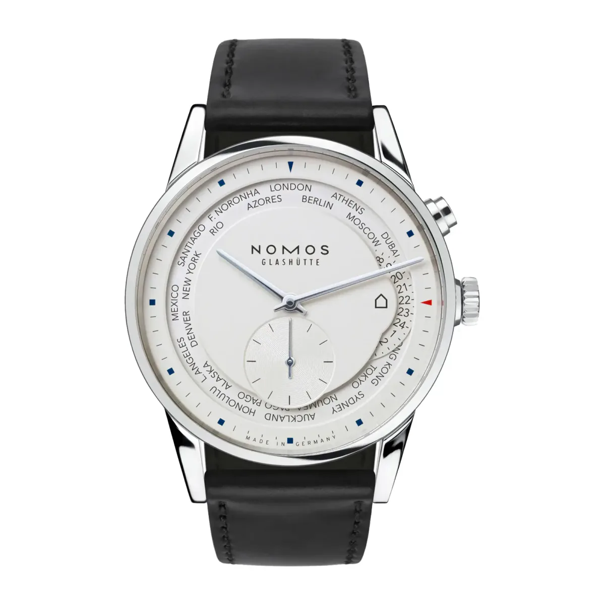 NOMOS Glashutte Zurich Worldtimer 40mm Mens Watch