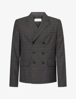 DRIES VAN NOTEN Double-Breasted Notch-Lapel Wool Blazer