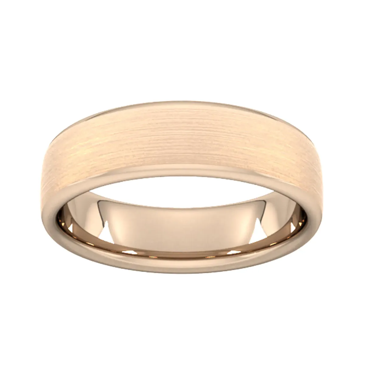 For Him 6mm Traditional Court Standard Matt Finished Wedding Ring In 18 Carat Yellow Gold