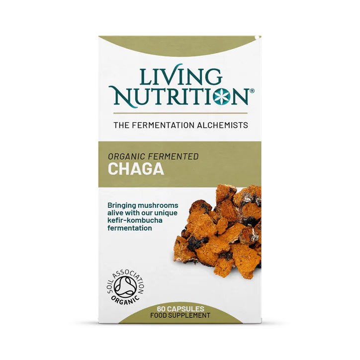 Living Nutrition Organic Fermented Chaga 60 Caps