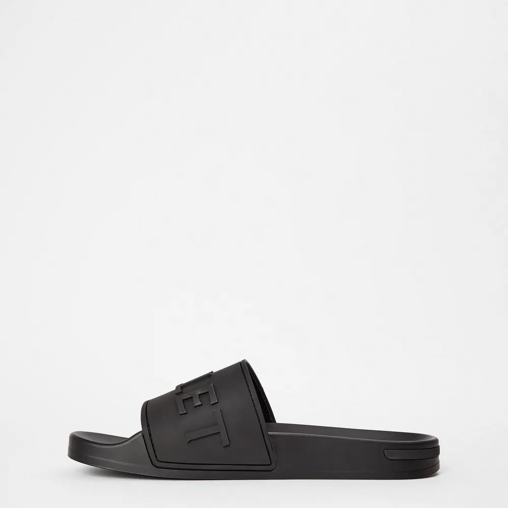 Mallet Men's Slider Slippers in Triple Black, additional product view 2