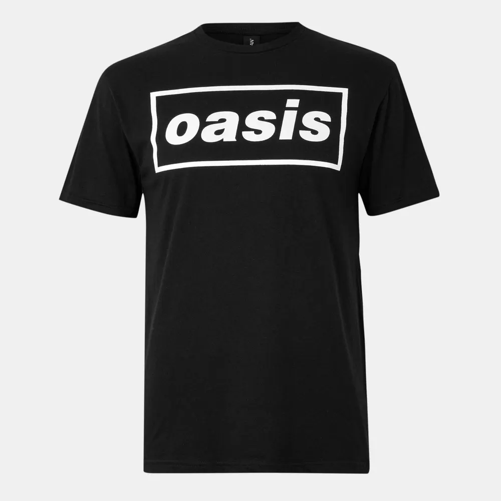 Official Oasis T-Shirt Mens in Black Box Logo – Clothing
