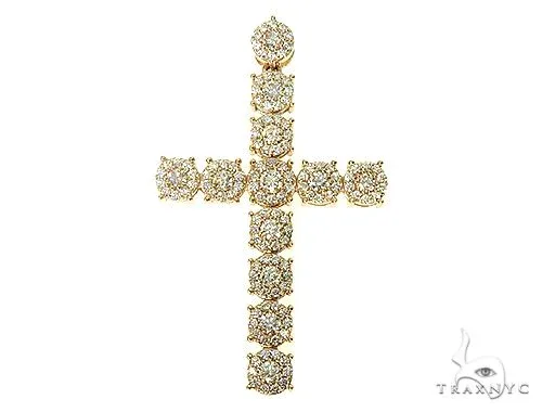 RINA - For Him CUSTOM 14K Yellow Gold Diamond Cross Pendant 66100 in Rose Gold – Pendant