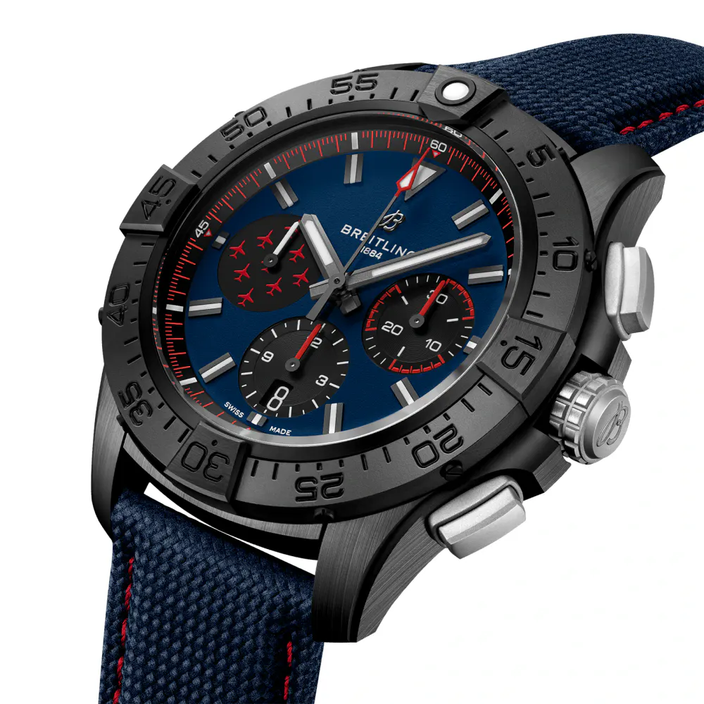 Breitling Avenger B01 Chronograph Red Arrows 44mm Mens Watch Blue detail 3