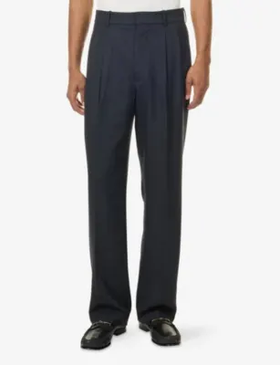 SIMKHAI Julian Pleated Wool-Blend Trousers detail 3