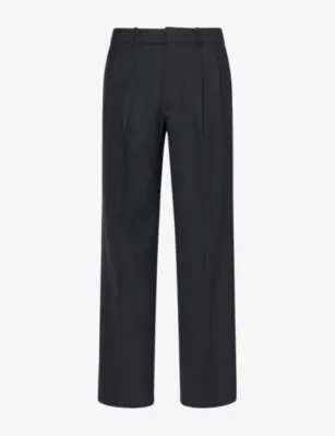 SIMKHAI Julian Pleated Wool-Blend Trousers
