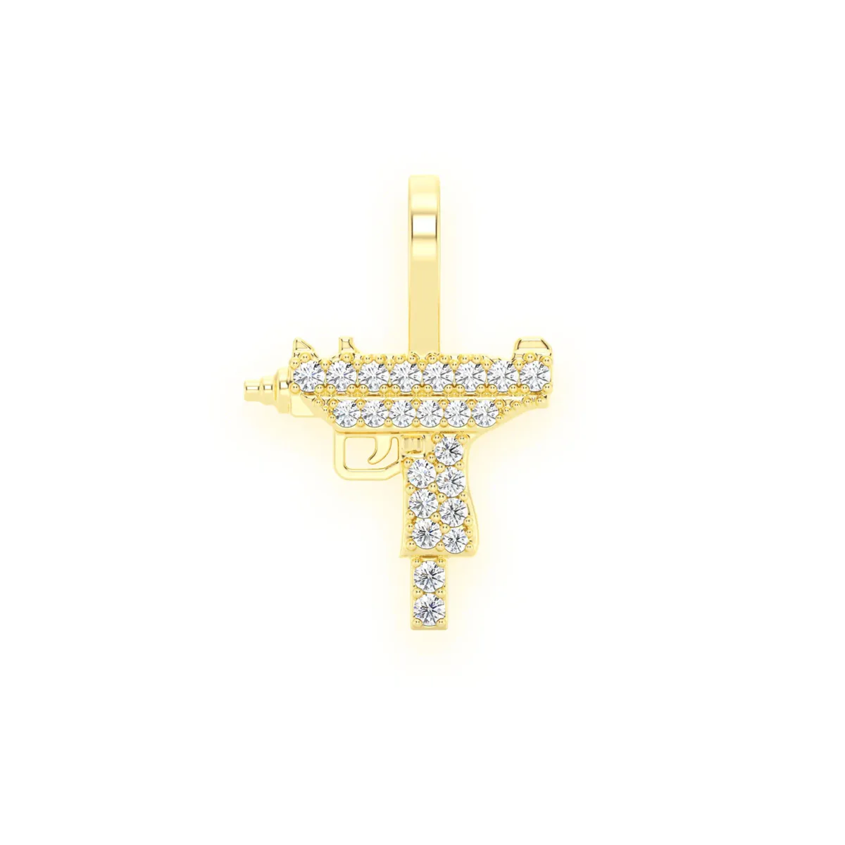 For Him Uzi Diamond Pendant in 0.15ctw / Yellow Gold – Pendant