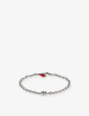 HUGO Stacked Logo-Plaque Stainless-Steel Bracelet