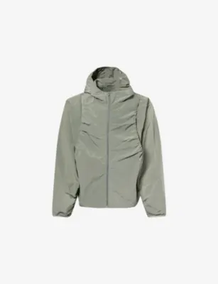 SEVENTH Ofunato Hooded Nylon Windbreaker Jacket in TEA – Mens | Coats & jackets | Lightweight