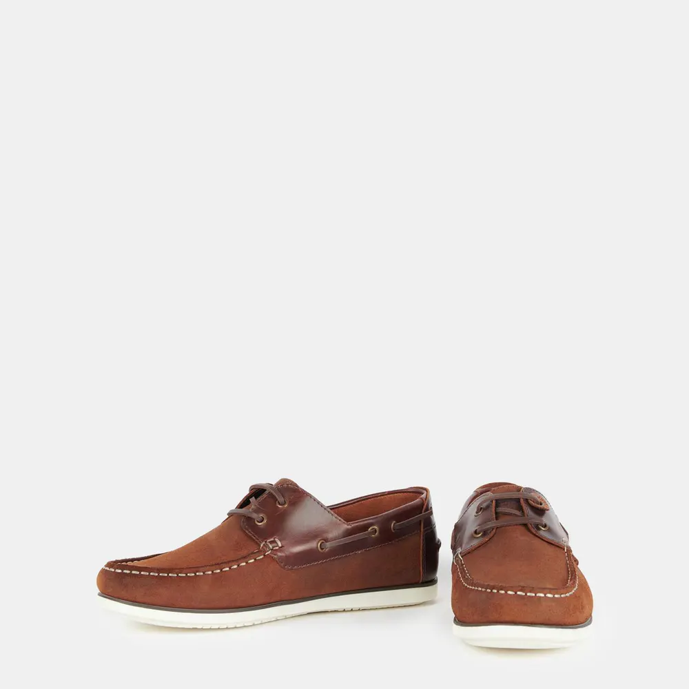 Barbour Wake Boat Shoes in Beige BE34, additional product view 3