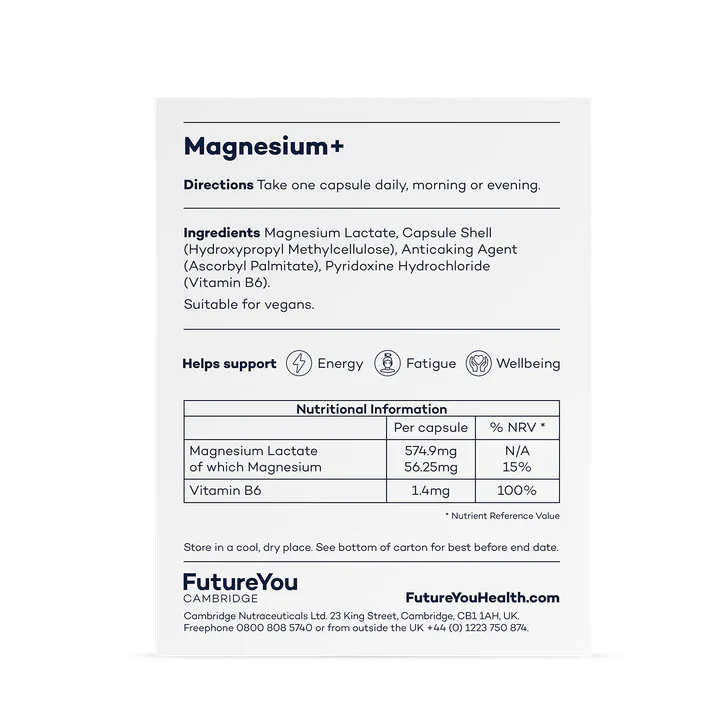 FutureYou Cambridge Magnesium+ 28 Capsules detail 2