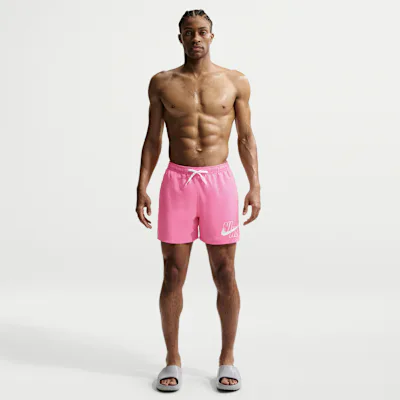 Nike Swim Breaker Men's 12.5cm (approx.) Brief-Lined Volley Shorts - Pink Glow/Pink Glow/White/White