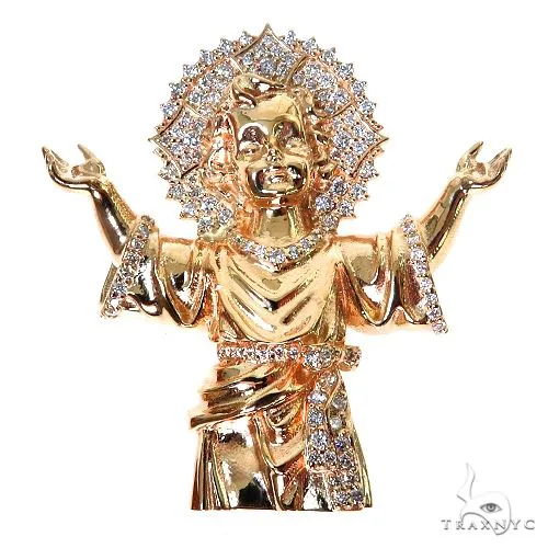 RINA - For Him FACTORY Nino Divino Diamond Jesus Pendant 67656 in Rose Gold – Pendant