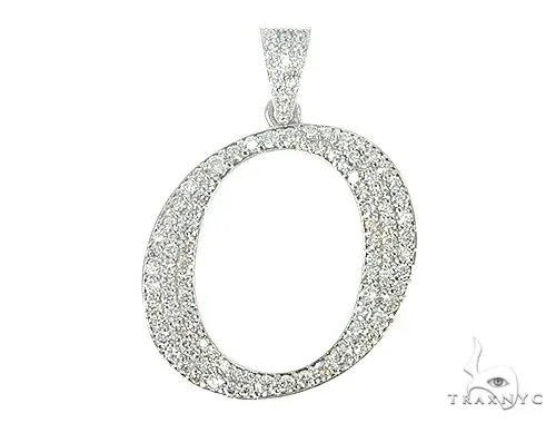 RINA - For Him FACTORY Frozen Initial O Pendant 66090 in White Gold – Pendant