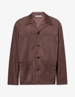 ACNE STUDIOS Socho Patch-Pocket Faux-Suede Shirt