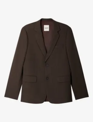 SANDRO Legacy single-breasted stretch-wool jacket