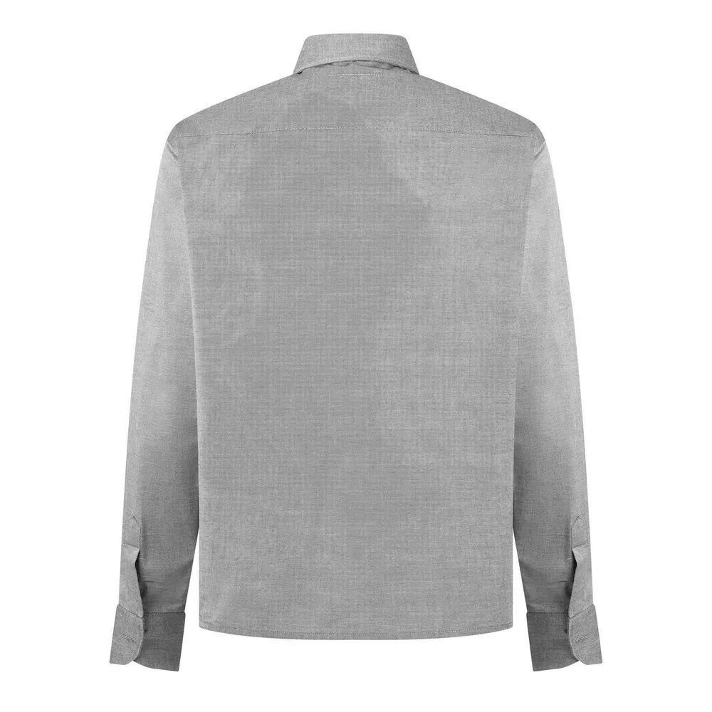 MM6 Maison Margiela Zip Concealed Shirt Jacket in Black, additional product view 2