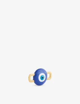 POUBEL Evil Eye Sterling-Silver Enamelled Charm detail 2