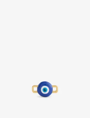 POUBEL Evil Eye Sterling-Silver Enamelled Charm