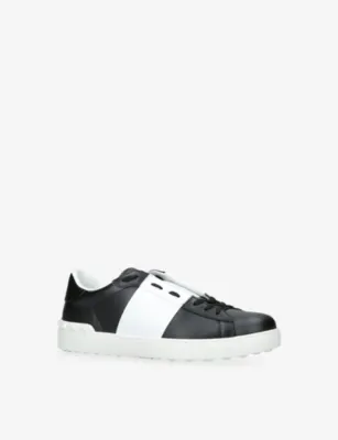 VALENTINO GARAVANI Open Leather Trainers - EUR 40 / 6 UK MEN in BLK/WHITE, additional product view 3