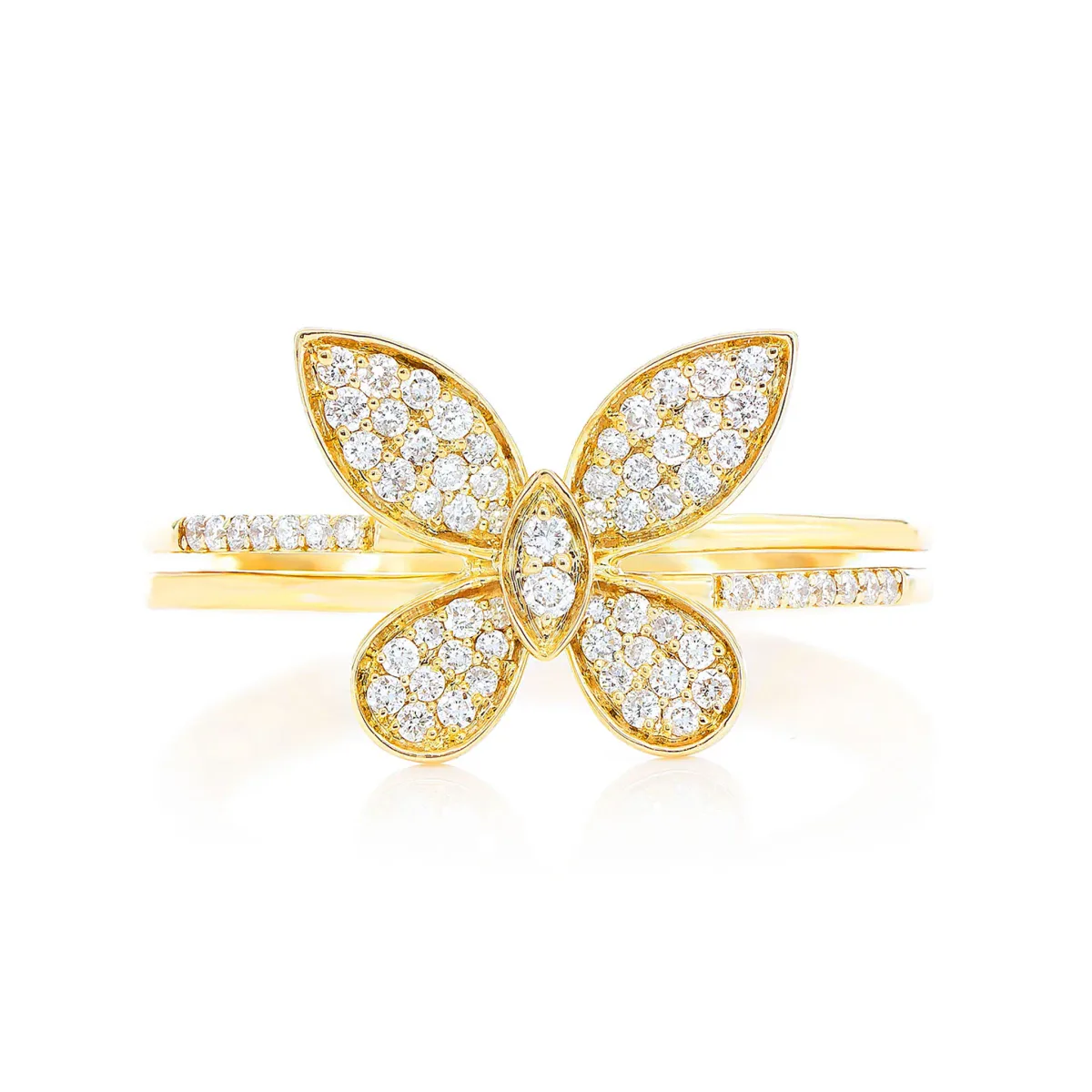 For Him Butterfly Diamond Ring in Rose Gold / Natural Diamond – Ring