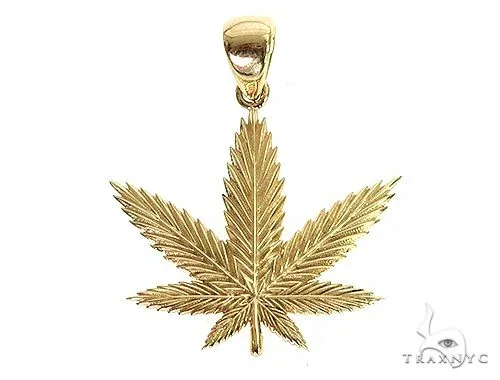 RINA - For Him FACTORY 14K Gold Weed Pendant 66342 in Rose Gold – Pendant
