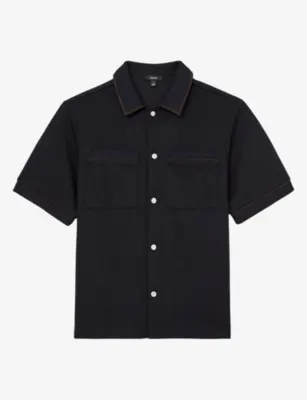 REISS Weaver Short-Sleeved Woven Shirt