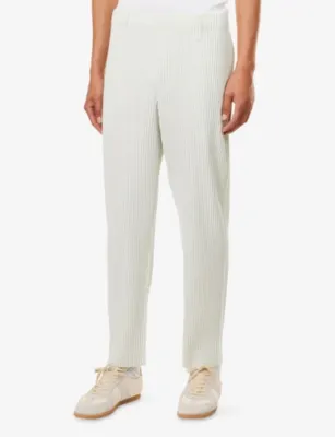 HOMME PLISSE ISSEY MIYAKE Tailored Pleats Straight-Leg Trousers in Duomo Green, additional product view 3