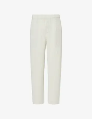 HOMME PLISSE ISSEY MIYAKE Tailored Pleats Straight-Leg Trousers in Duomo Green – Mens | Trousers & shorts | Casual