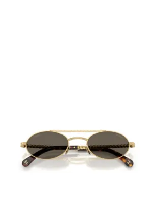CHANEL CH4297H Oval Metal Sunglasses detail 3