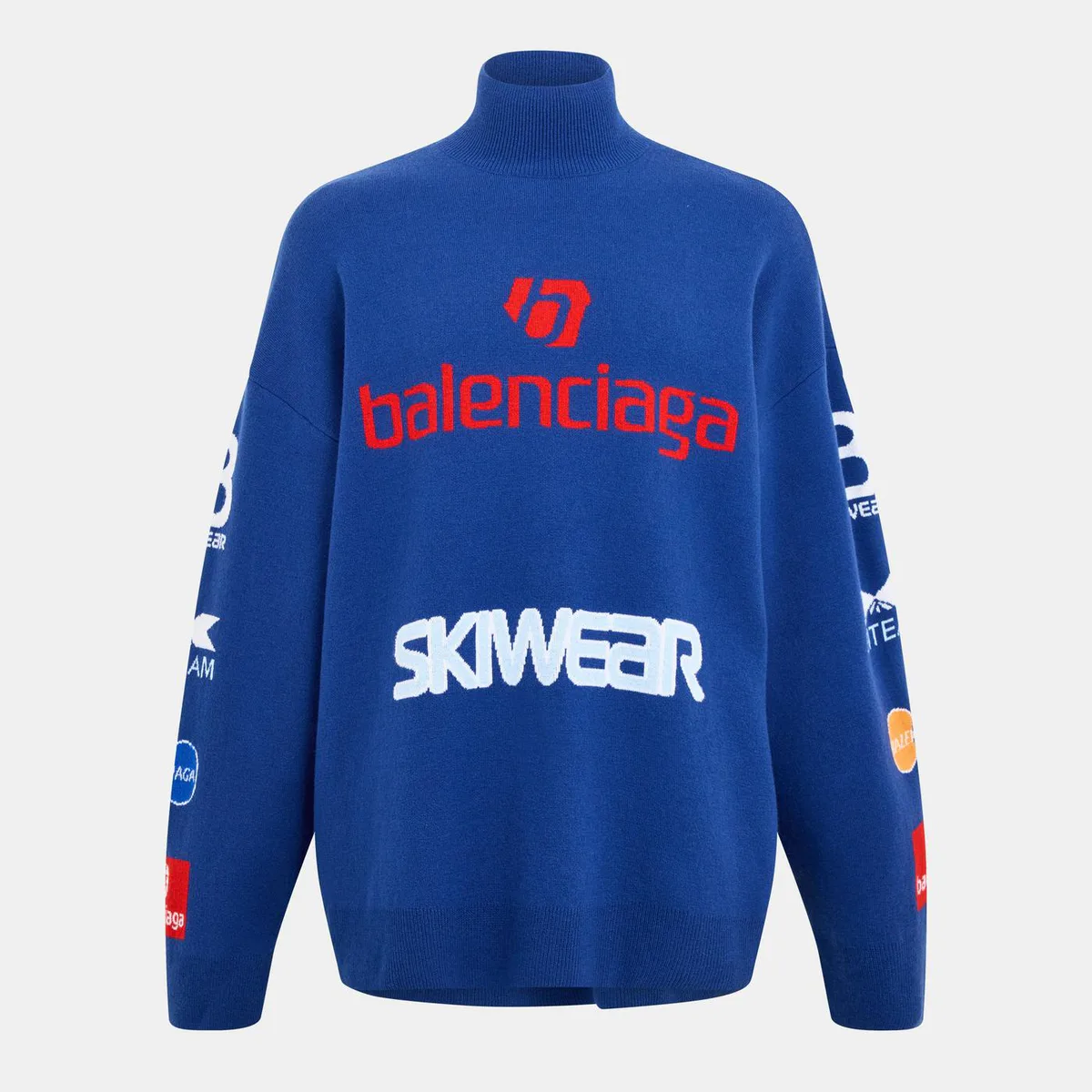 Balenciaga Men's Bal Turtleneck Long Sleeve T-Shirt