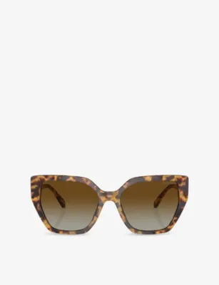 SWAROVSKI SK6016 Irregular-Frame Acetate Sunglasses in BROWN – Mens | Sunglasses | Rectangle