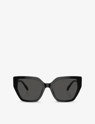 SWAROVSKI SK6016 Irregular-Frame Acetate Sunglasses in BLACK – Mens | Sunglasses | Rectangle