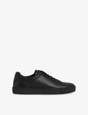 REISS Finley Leather Trainers - EUR 45 / 11 UK MEN in ALL BLACK – Mens | Trainers | Sports shoes