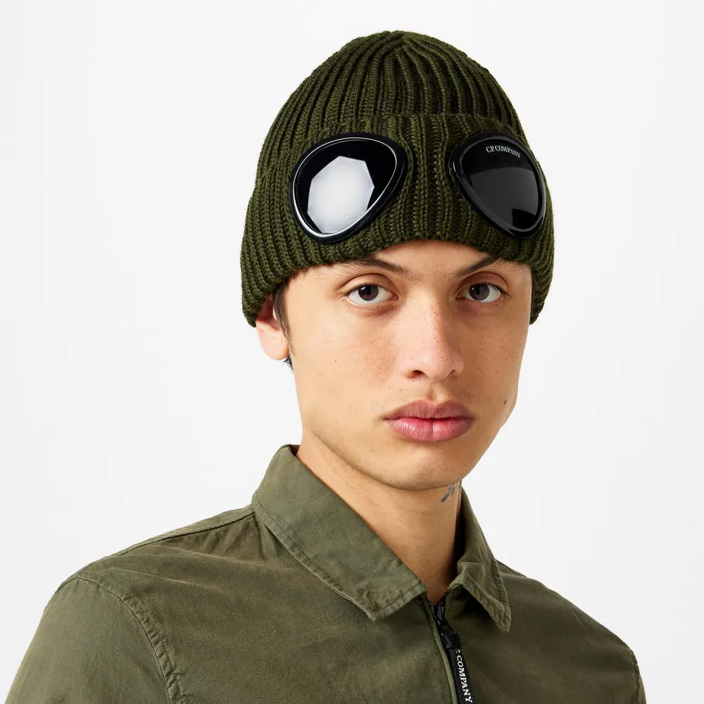 CP Company Men's Goggle Beanie detail 2