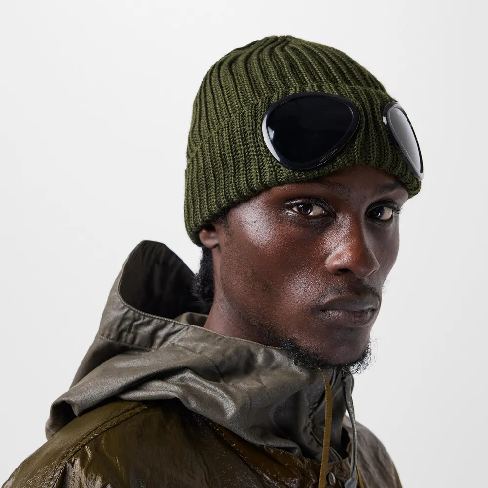 CP Company Men's Goggle Beanie detail 3