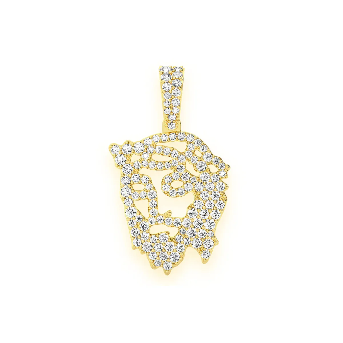 For Him Jesus Silhouette Diamond Pendant in 0.65ctw / Rose Gold / Lab Grown Diamond – Pendant