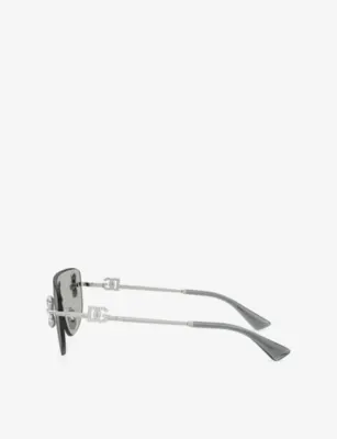 DOLCE & GABBANA DG2333B Shield-Frame Metal Sunglasses detail 2