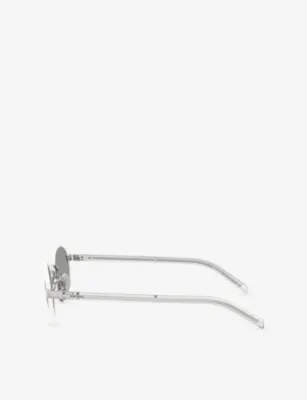 PRADA PR B56S Round-Frame Metal Sunglasses detail 2