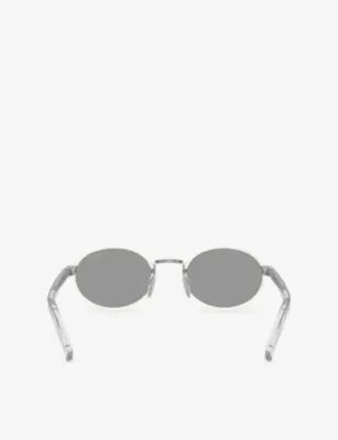 PRADA PR B56S Round-Frame Metal Sunglasses detail 3