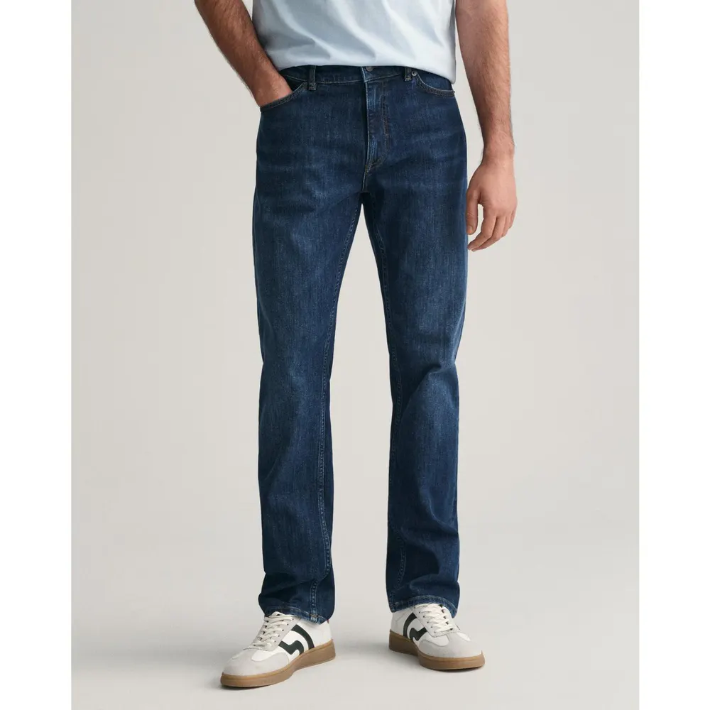 Gant Regular Fit Jeans in Worn Blue, additional product view 2