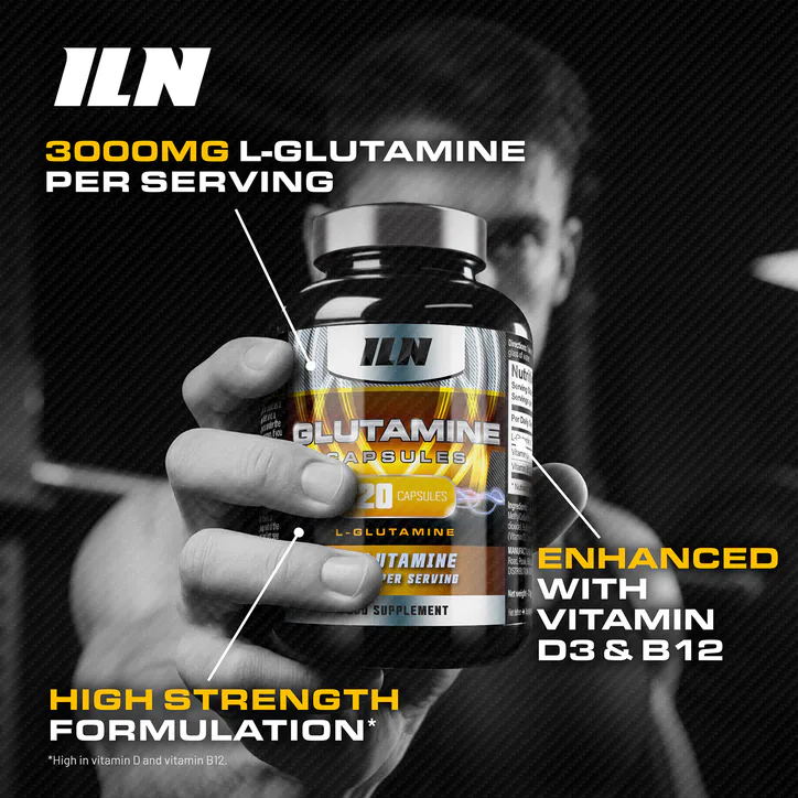 Iron Labs Nutrition L Glutamine - 3,000mg per Serving - 120 Vegetarian Capsules detail 3