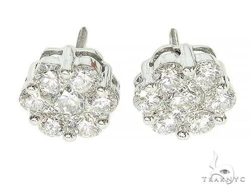 RINA - For Him FACTORY True VS Cluster Stud Earrings 824 in Rose Gold – Earrings
