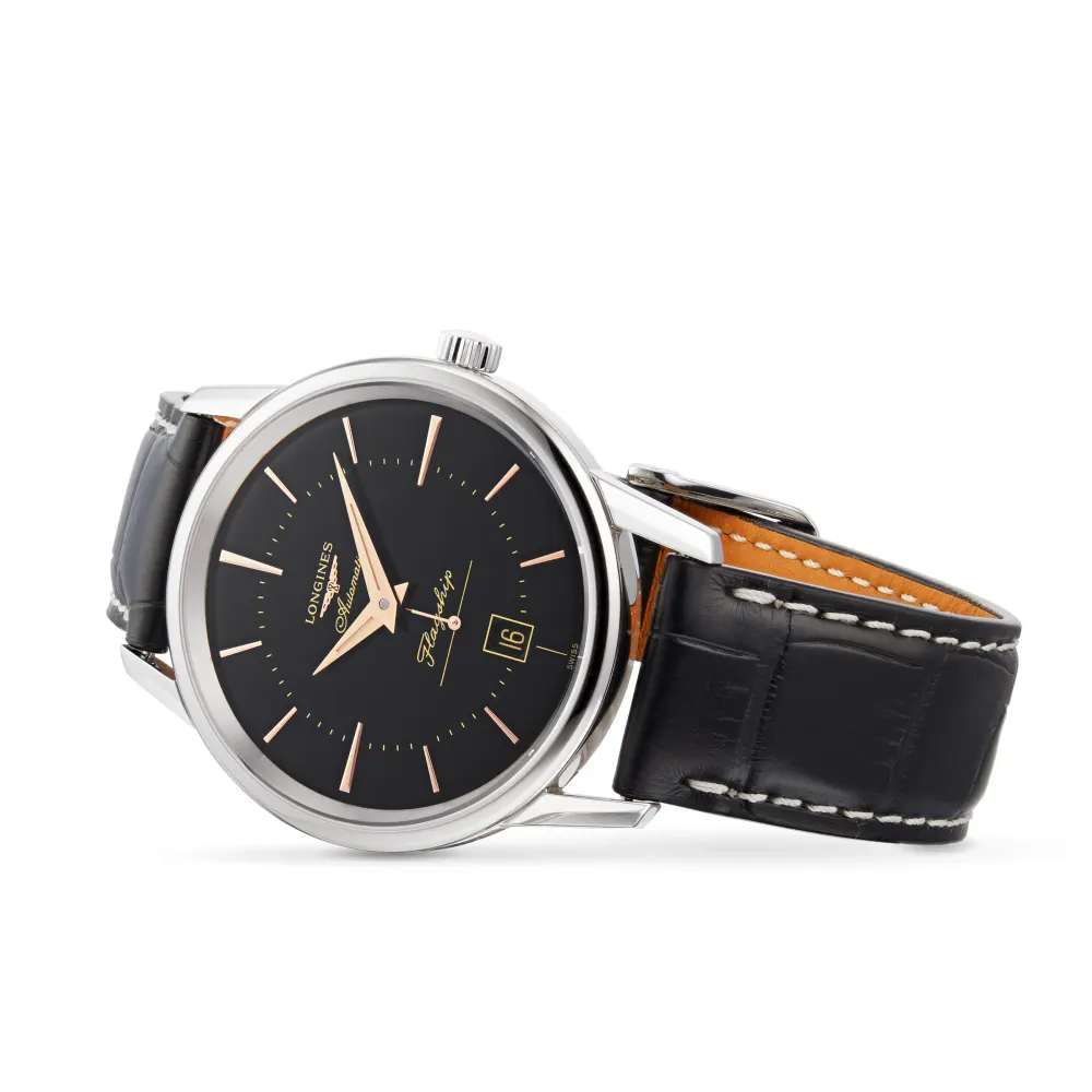 Longines Flagship Heritage 38.5mm Mens Watch in Black, additional product view 2