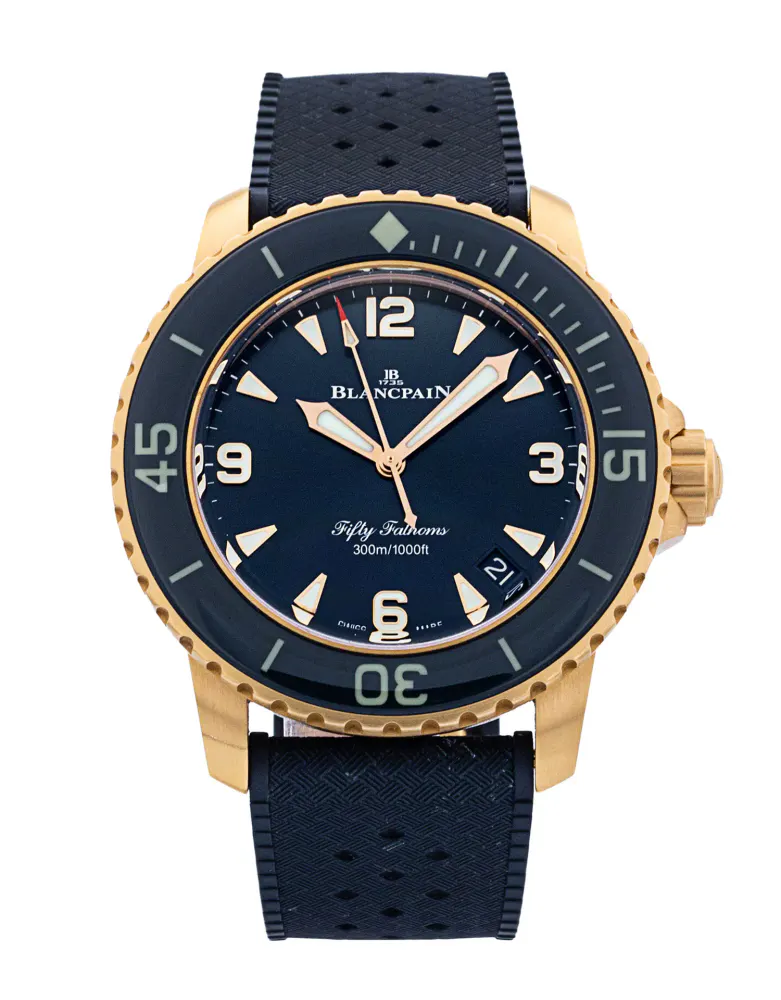 Blancpain Fifty Fathoms 5010-36B40-O52B — 2025 — Excellent in Blue Quarter Arabic – Pre-owned watches