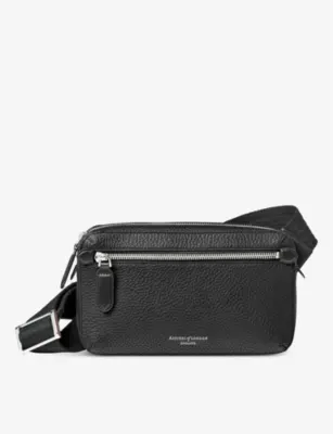 ASPINAL OF LONDON Reporter East West grained-leather messenger bag