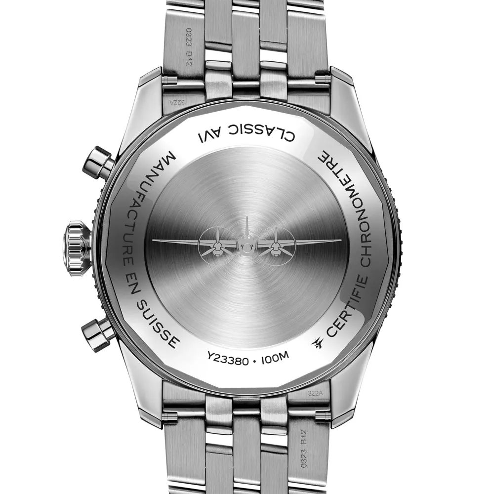 Breitling Classic AVI Chronograph 42 Mosquito Stainless Steel Watch detail 2